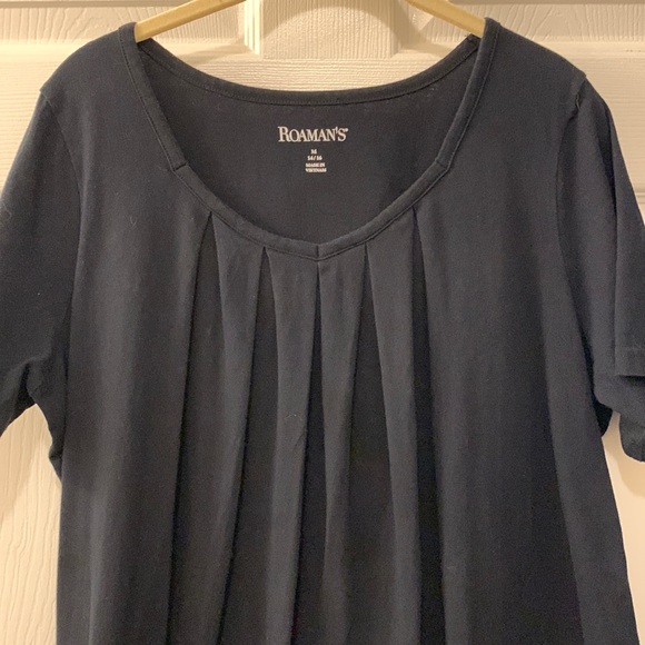 ROMANS Other - ROMAN’S BLACK KNIT NIGHTIE SZ 14/16 (M) 100% COTTON PLEATED FRONT